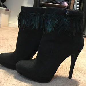 Michael Kors suede black platform booties